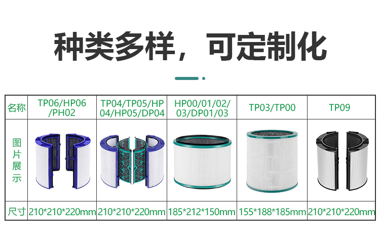 適用于Dyson戴森戴森HP00/01/02/03/DP01/03無葉風扇濾網濾芯